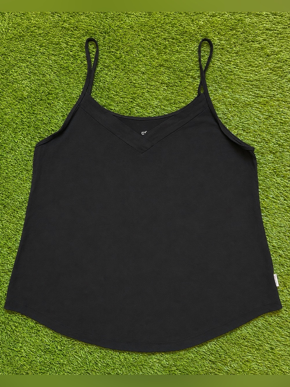Boody Black Bamboo V-Neck Cami Tank Top Large